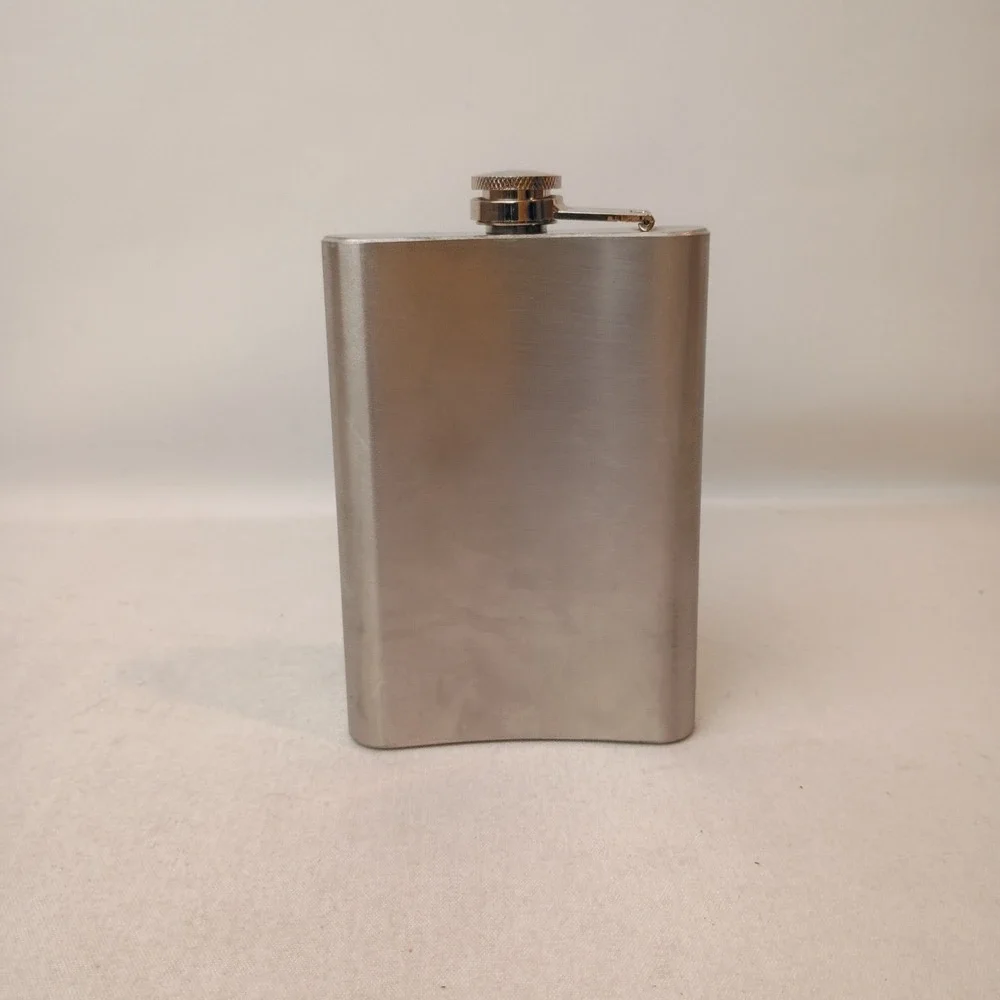 Boise State Broncos Football 8 oz Stainless Steel Flask , Crome/Blue